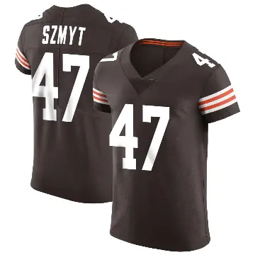＃47 Men's Andre Szmyt Brown Elite Cleveland Browns Vapor Jersey