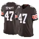 ＃47 Men's Andre Szmyt Brown Limited Cleveland Browns Vapor F.U.S.E. Jersey