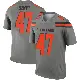 ＃47 Men's Andre Szmyt Legend Cleveland Browns Inverted Silver Jersey