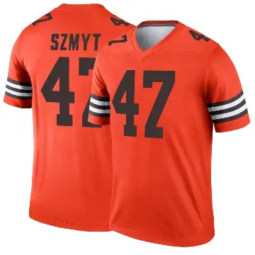 ＃47 Men's Andre Szmyt Orange Legend Cleveland Browns Inverted Jersey