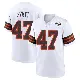 ＃47 Men's Andre Szmyt White Game Cleveland Browns 1946 Collection Alternate Jersey