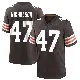 ＃47 Men's DeCarlos Nicholson Brown Game Cleveland Browns Team Color Jersey