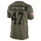 ＃47 Men's DeCarlos Nicholson Olive Limited Cleveland Browns 2025 Salute to Service Jersey