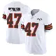 ＃47 Men's DeCarlos Nicholson White Limited Cleveland Browns Vapor 1946 Collection Alternate Jersey