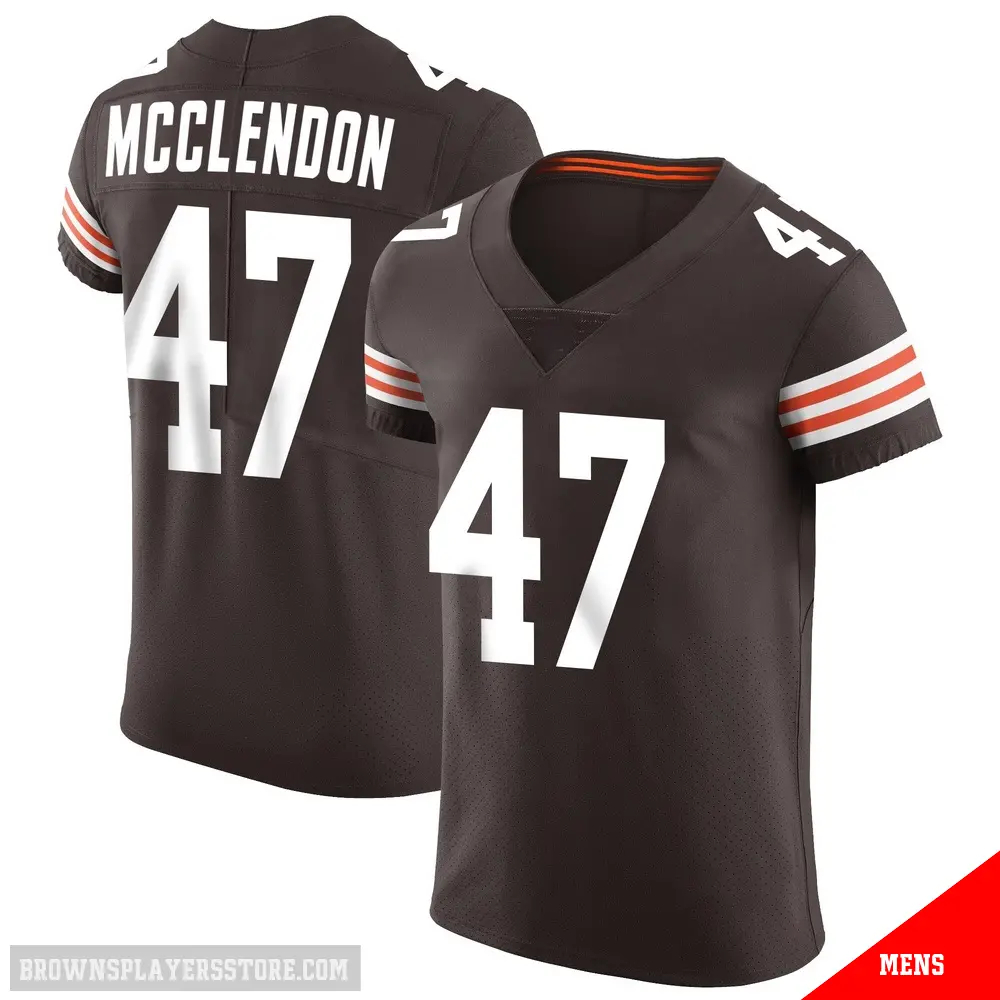 ＃47 Men's Jeremiah McClendon Brown Elite Cleveland Browns Vapor Jersey