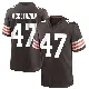 ＃47 Men's Jeremiah McClendon Brown Game Cleveland Browns Team Color Jersey