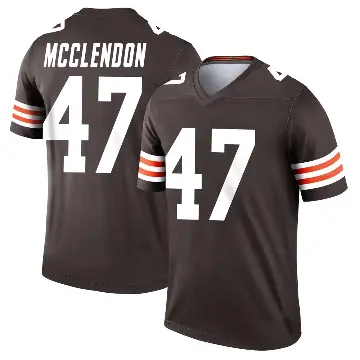 ＃47 Men's Jeremiah McClendon Brown Legend Cleveland Browns Jersey