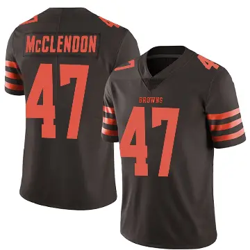 ＃47 Men's Jeremiah McClendon Brown Limited Cleveland Browns Color Rush Jersey