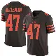 ＃47 Men's Jeremiah McClendon Brown Limited Cleveland Browns Color Rush Jersey