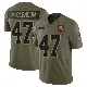 ＃47 Men's Jeremiah McClendon Olive Limited Cleveland Browns 2025 Salute to Service Jersey