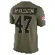＃47 Men's Jeremiah McClendon Olive Limited Cleveland Browns 2025 Salute to Service Jersey