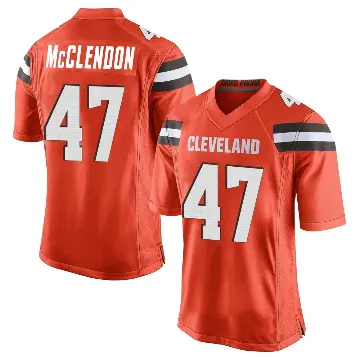 ＃47 Men's Jeremiah McClendon Orange Game Cleveland Browns Alternate Jersey