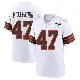＃47 Men's Jeremiah McClendon White Game Cleveland Browns 1946 Collection Alternate Jersey
