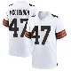 ＃47 Men's Jeremiah McClendon White Game Cleveland Browns Jersey