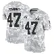 ＃47 Men's Tyron Herring Arctic Camo Limited Cleveland Browns 2024 Salute to Service Jersey