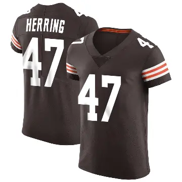 ＃47 Men's Tyron Herring Brown Elite Cleveland Browns Vapor Jersey