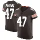 ＃47 Men's Tyron Herring Brown Elite Cleveland Browns Vapor Jersey