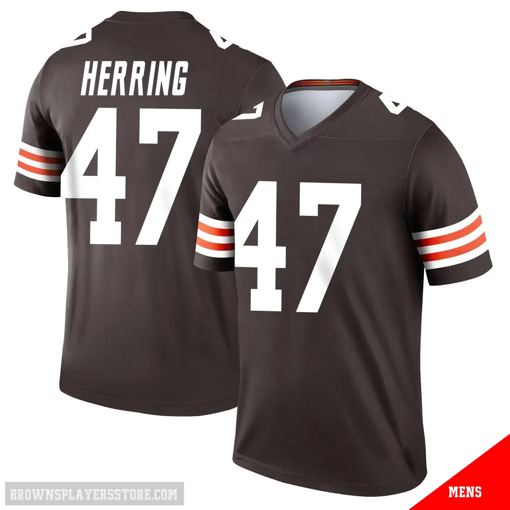 ＃47 Men's Tyron Herring Brown Legend Cleveland Browns Jersey