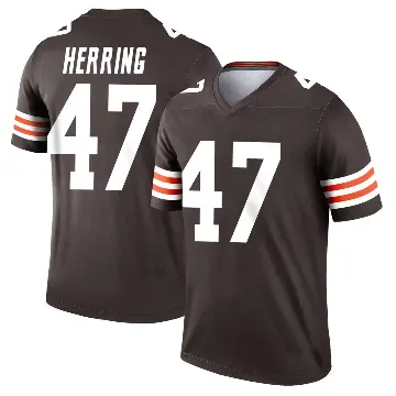 ＃47 Men's Tyron Herring Brown Legend Cleveland Browns Jersey