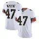＃47 Men's Tyron Herring White Limited Cleveland Browns Vapor Untouchable Jersey