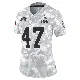 ＃47 Women's Andre Szmyt Arctic Camo Limited Cleveland Browns 2024 Salute to Service Jersey
