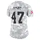 ＃47 Women's Andre Szmyt Arctic Camo Limited Cleveland Browns 2024 Salute to Service Jersey