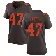 ＃47 Women's Andre Szmyt Brown Game Cleveland Browns Alternate Jersey