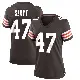 ＃47 Women's Andre Szmyt Brown Game Cleveland Browns Team Color Jersey