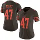 ＃47 Women's Andre Szmyt Brown Limited Cleveland Browns Color Rush Jersey