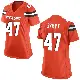 ＃47 Women's Andre Szmyt Orange Game Cleveland Browns Alternate Jersey