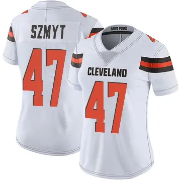 ＃47 Women's Andre Szmyt White Limited Cleveland Browns Vapor Untouchable Jersey