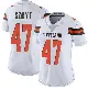 ＃47 Women's Andre Szmyt White Limited Cleveland Browns Vapor Untouchable Jersey