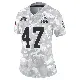 ＃47 Women's DeCarlos Nicholson Arctic Camo Limited Cleveland Browns 2024 Salute to Service Jersey