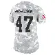 ＃47 Women's DeCarlos Nicholson Arctic Camo Limited Cleveland Browns 2024 Salute to Service Jersey