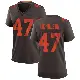＃47 Women's DeCarlos Nicholson Brown Game Cleveland Browns Alternate Jersey