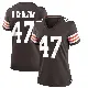 ＃47 Women's DeCarlos Nicholson Brown Game Cleveland Browns Team Color Jersey