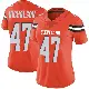 ＃47 Women's DeCarlos Nicholson Orange Limited Cleveland Browns Alternate Vapor Untouchable Jersey
