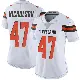＃47 Women's DeCarlos Nicholson White Limited Cleveland Browns Vapor Untouchable Jersey