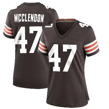 ＃47 Women's Jeremiah McClendon Brown Game Cleveland Browns Team Color Jersey