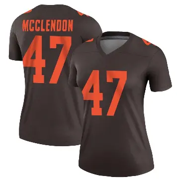 ＃47 Women's Jeremiah McClendon Brown Legend Cleveland Browns Alternate Jersey