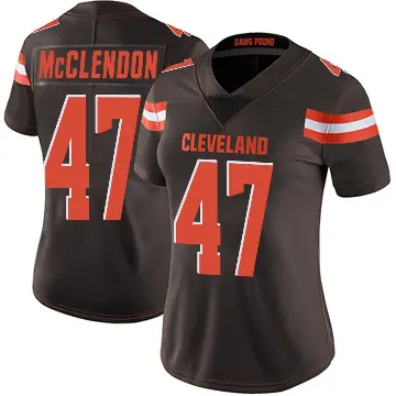 ＃47 Women's Jeremiah McClendon Brown Limited Cleveland Browns Team Color Vapor Untouchable Jersey