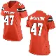 ＃47 Women's Jeremiah McClendon Orange Game Cleveland Browns Alternate Jersey