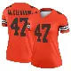 ＃47 Women's Jeremiah McClendon Orange Legend Cleveland Browns Inverted Jersey