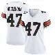 ＃47 Women's Jeremiah McClendon White Game Cleveland Browns Jersey