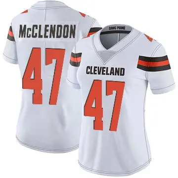 ＃47 Women's Jeremiah McClendon White Limited Cleveland Browns Vapor Untouchable Jersey