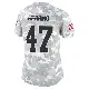 ＃47 Women's Tyron Herring Arctic Camo Limited Cleveland Browns 2024 Salute to Service Jersey