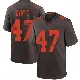 ＃47 Youth Andre Szmyt Brown Game Cleveland Browns Alternate Jersey