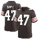 ＃47 Youth Andre Szmyt Brown Game Cleveland Browns Team Color Jersey