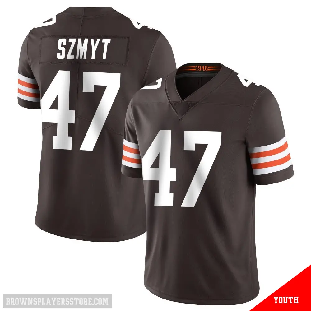＃47 Youth Andre Szmyt Brown Limited Cleveland Browns Team Color Vapor Untouchable Jersey