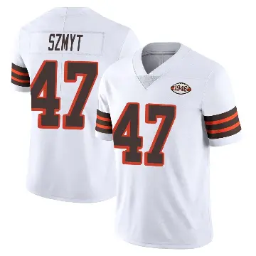 ＃47 Youth Andre Szmyt White Limited Cleveland Browns Vapor 1946 Collection Alternate Jersey